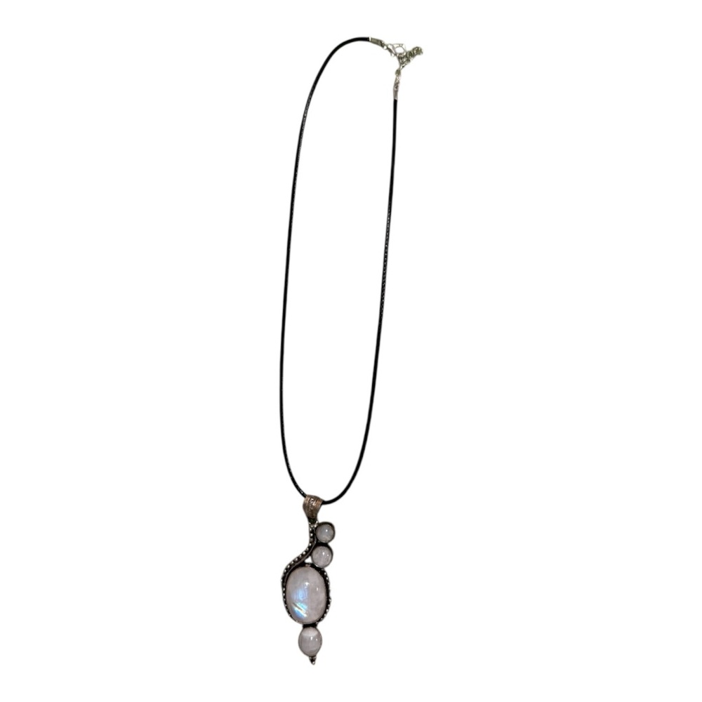 Vintage Sterling Silver Moonstone Necklace